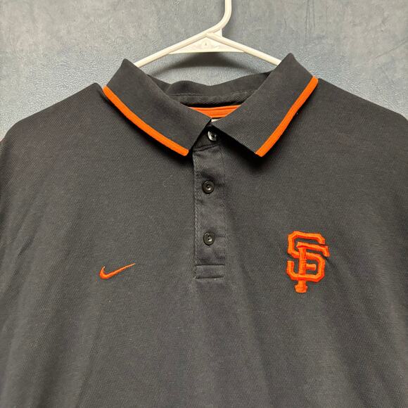 Vintage Nike Team Giants Polo Mens XL Waffle Knit San Fransisco Baseball MLB - Picture 11 of 12